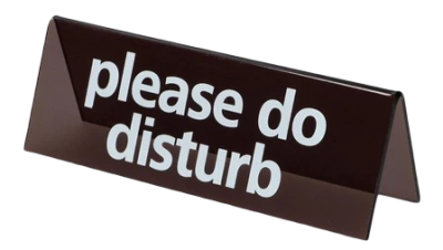 Imagen de un cartel que dice “por favor, moléstame” en inglés.